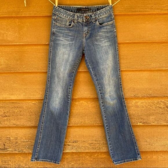 Calvin Klein Jeans Denim - Calvin Klein Jeans Lean Boot Button Pockets Blue Jeans Size 27/4